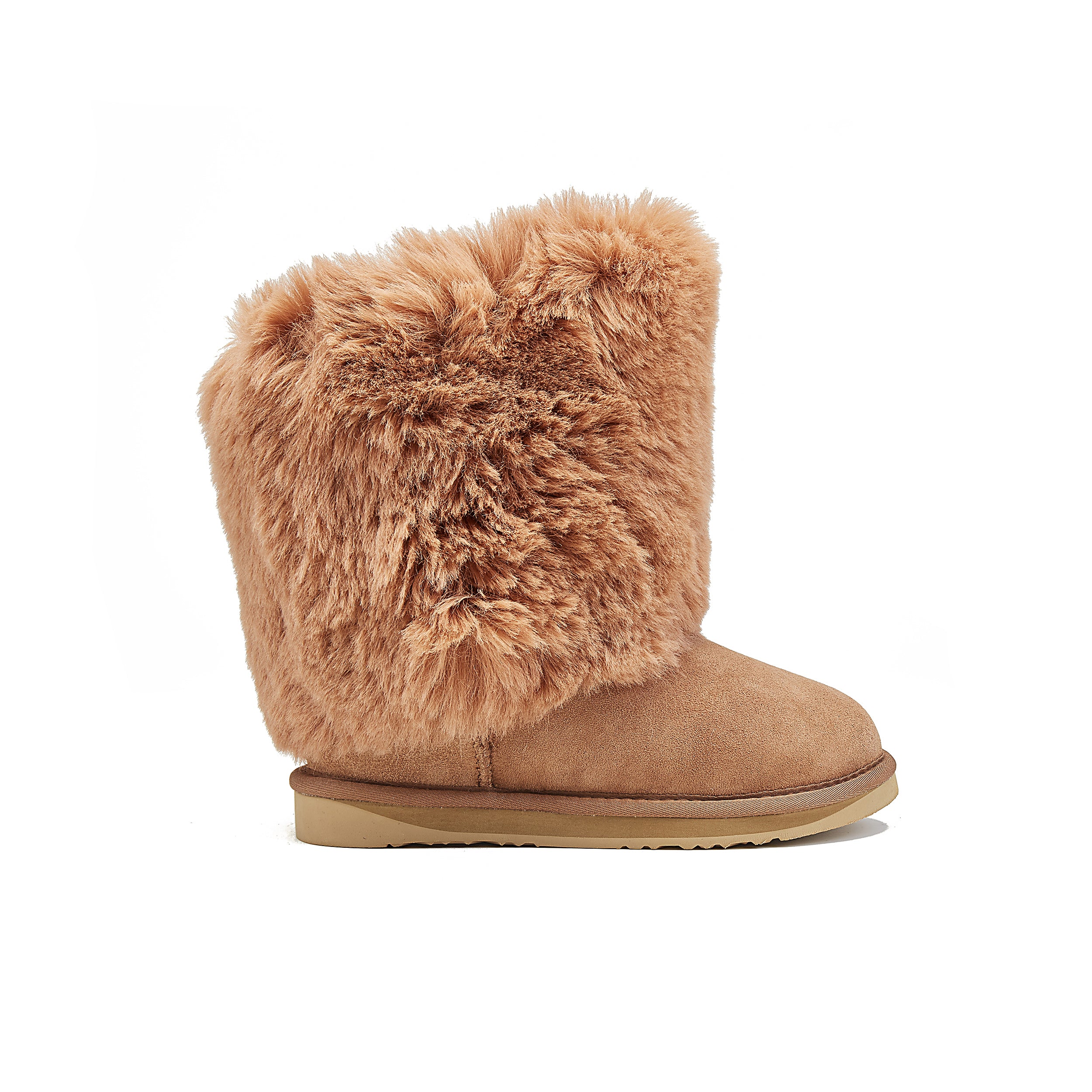 Sheepskin Womens Furry Ugg Boots Rabbit Fur Ugg Boot