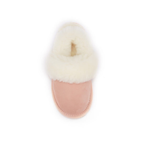 KIDS SLINGBACK MULE ROSE (SHEARLING)