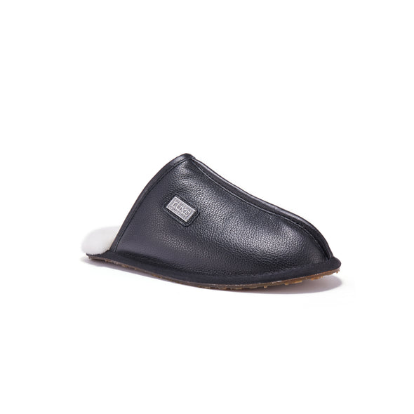 MENS CLOSED MULE BLACK