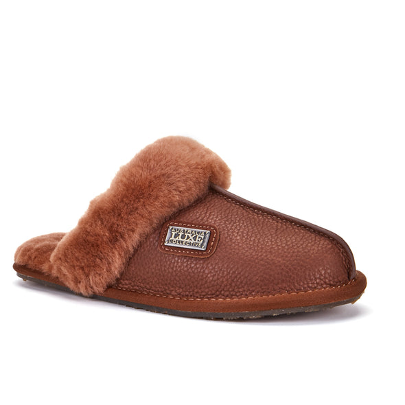 CLOSED MULE SLIPPERS WHISKY